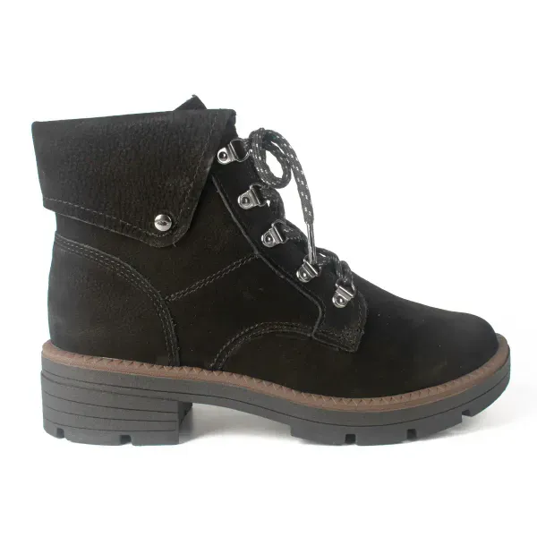 Bota Coturno Dakota de Couro Preta 34