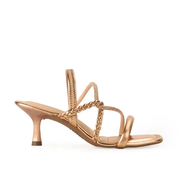 Sandália Dakota de Salto Alto Metalizada 38