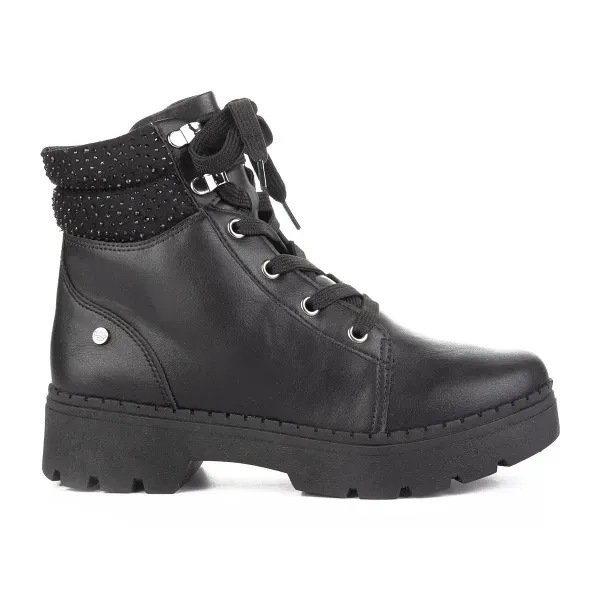 Bota Coturno Pink Cats Infantil Preta 28