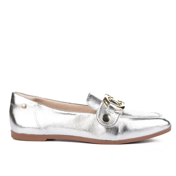 Sapato Tanara Loafer Metalizado 36