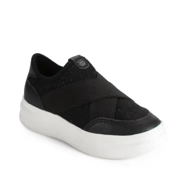 Tênis Pink Cats Infantil Feminino Preto Casual Confortável 28