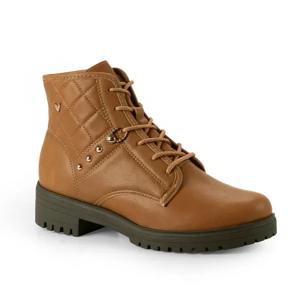 Bota Coturno Mississipi Feminina Caramelo Cadarço Urbano 35