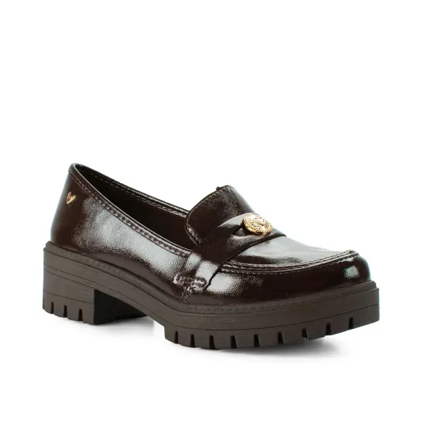 Sapato Mississipi Mocassim Feminino Café Solado Tratorado 36