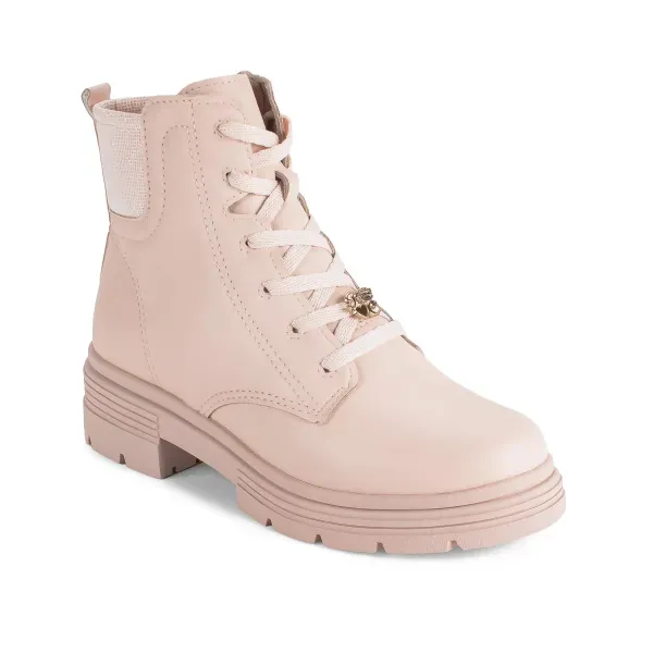 Bota Pink Cats Coturno Feminina Infantil Rosa 30