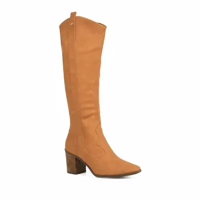 Bota Dakota Cano Longo Feminina Caramelo
